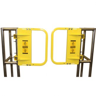 PS DOORS LSG-18-PCY Ladder Safety Gate Mild Carbon Steel Each Fits Opening 16-3/4 to 20-1/2 Powder Coat Yellow 
