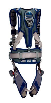 ExoFit STRATA™ Construction Style Positioning/Climbing Harness, Aluminum back and side D-rings, Duo-Lok™ quick connect buckles, waist pad and belt, 1112550 1112551 1112552 1112553, rear