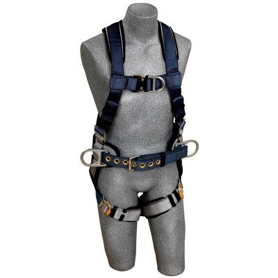 ExoFit™ Construction Style Positioning/Climbing Harness, Back & front D-ring, sewn in back pad & belt with side D-rings, quick-connect buckles, 1108975 1108977 1108978 1108979, front