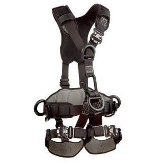 3M™ DBI-SALA® ExoFit NEX™ Rope Access/Rescue Harness, Black-Out, Aluminum front, back and side D-rings, locking quick-connect buckles and hybrid comfort padding, black-out, 1113370 1113371 1113372 1113373, front 2