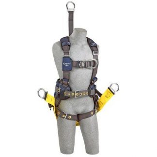 ExoFit NEX™ Oil and Gas Positioning/Climbing Harness, TB/PT, 18" extension, derrick attachments, hip pad & belt and SOFT seat sling, use with1000570 derrick belt, 1113290 1113291 1113292 1113293, front
