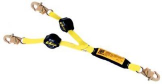 1241480 - 3M™ DBI-SALA® Retrax™ 100% Tie-Off Shock Absorbing Lanyard, 6 ft. (1.8m) double-leg 100% tie-off retractable web and snap hooks at each end
