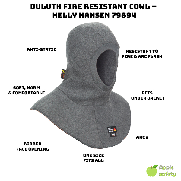       Anti-static     Ultra-soft warm fabric     Comfortably expands to fit around face opening     Contoured to fit under jacket     Protects neck. face and scalp against fire and arc flashes     ARC 2