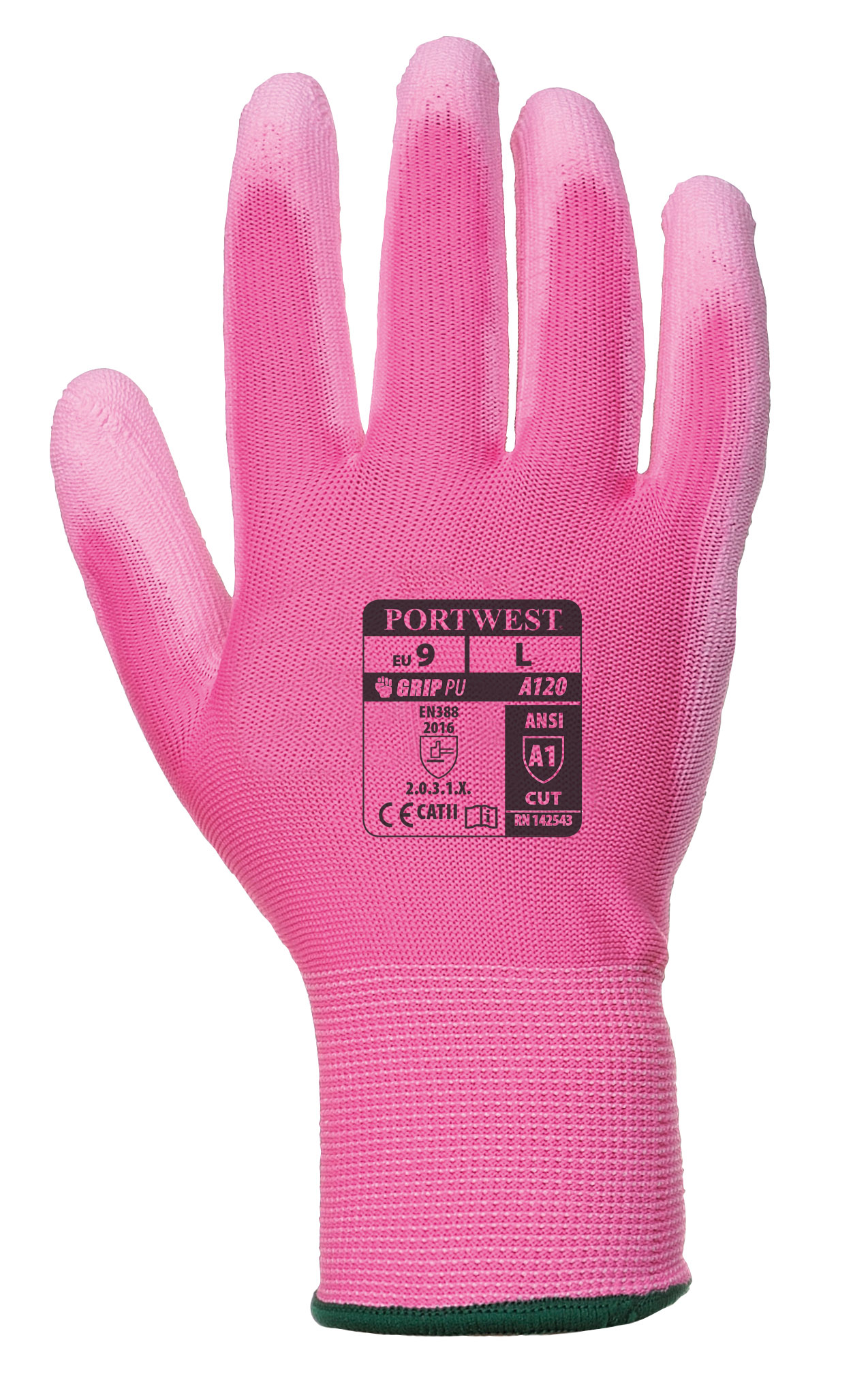 12 Pairs Portwest A120 Gloves PU Palm Work Cut Resistant ANSI 105 