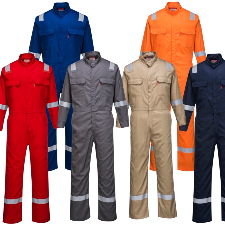 Portwest Hi-Vis Poly-Cotton Coverall Overall Safety Reflective Tape Work E042 
